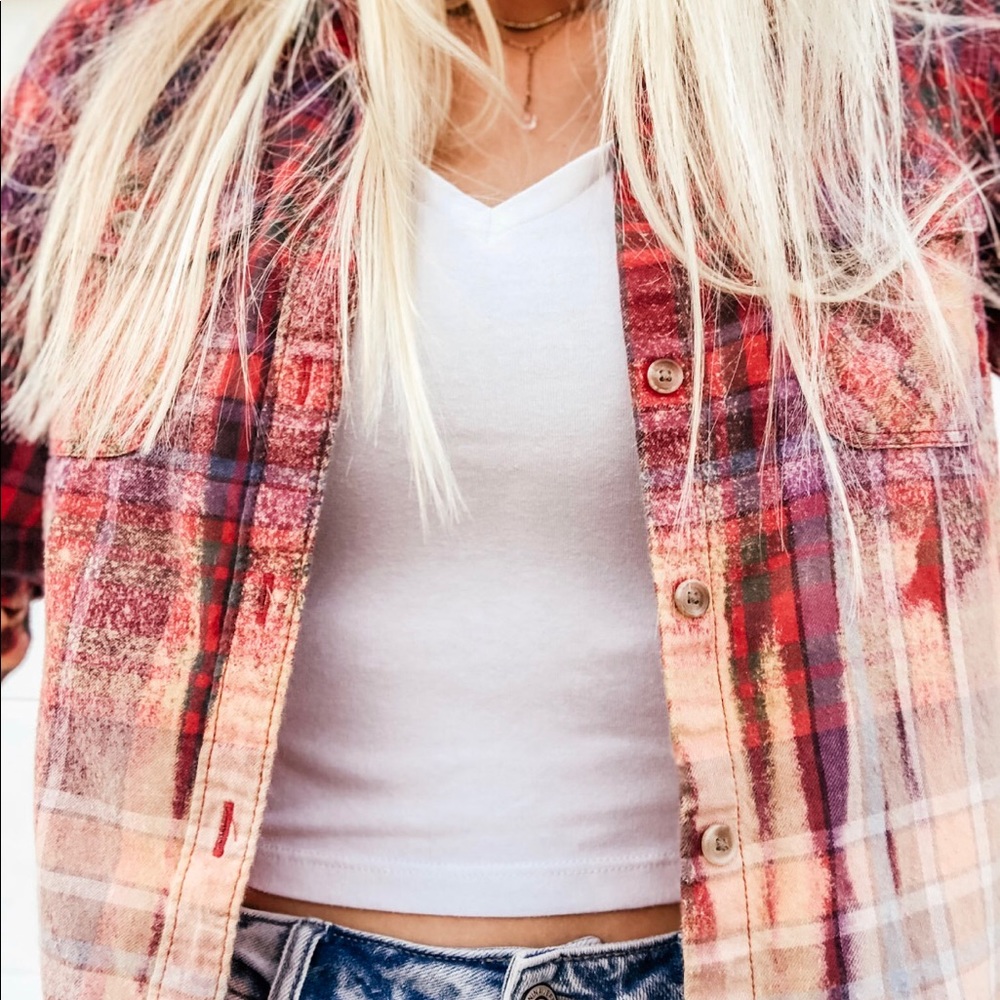 Hand bleached flannel - Picture 3 of 5